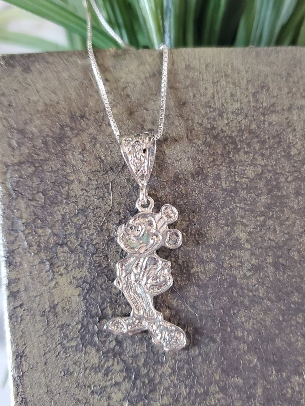 Vintage Mickey Mouse Silver Necklace
